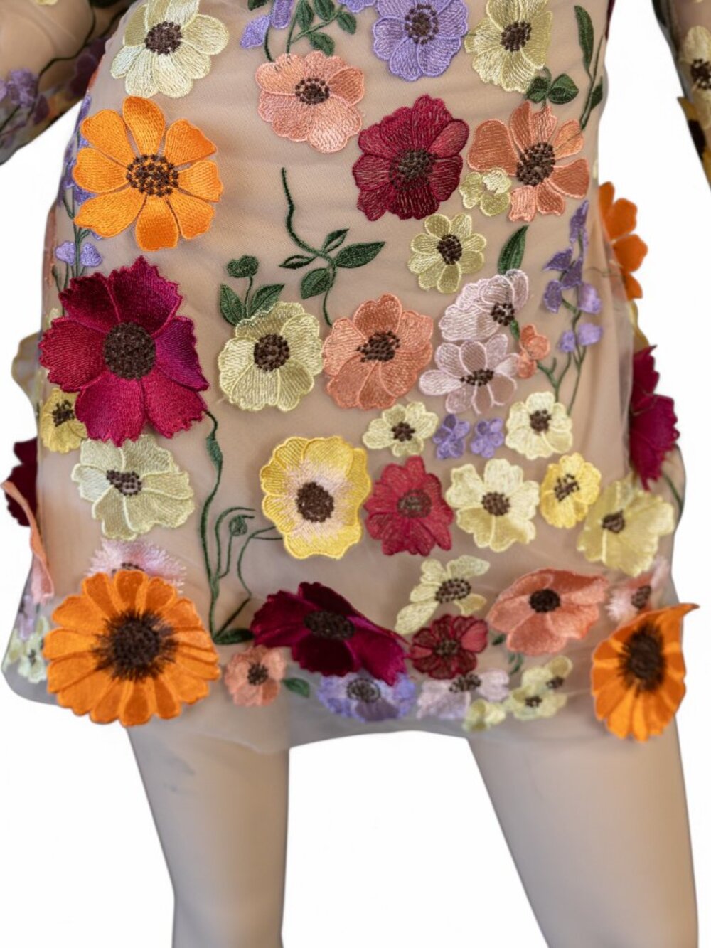 Floral Fantasy Mini Dress w/Open Back * Large - Picture 5 of 16